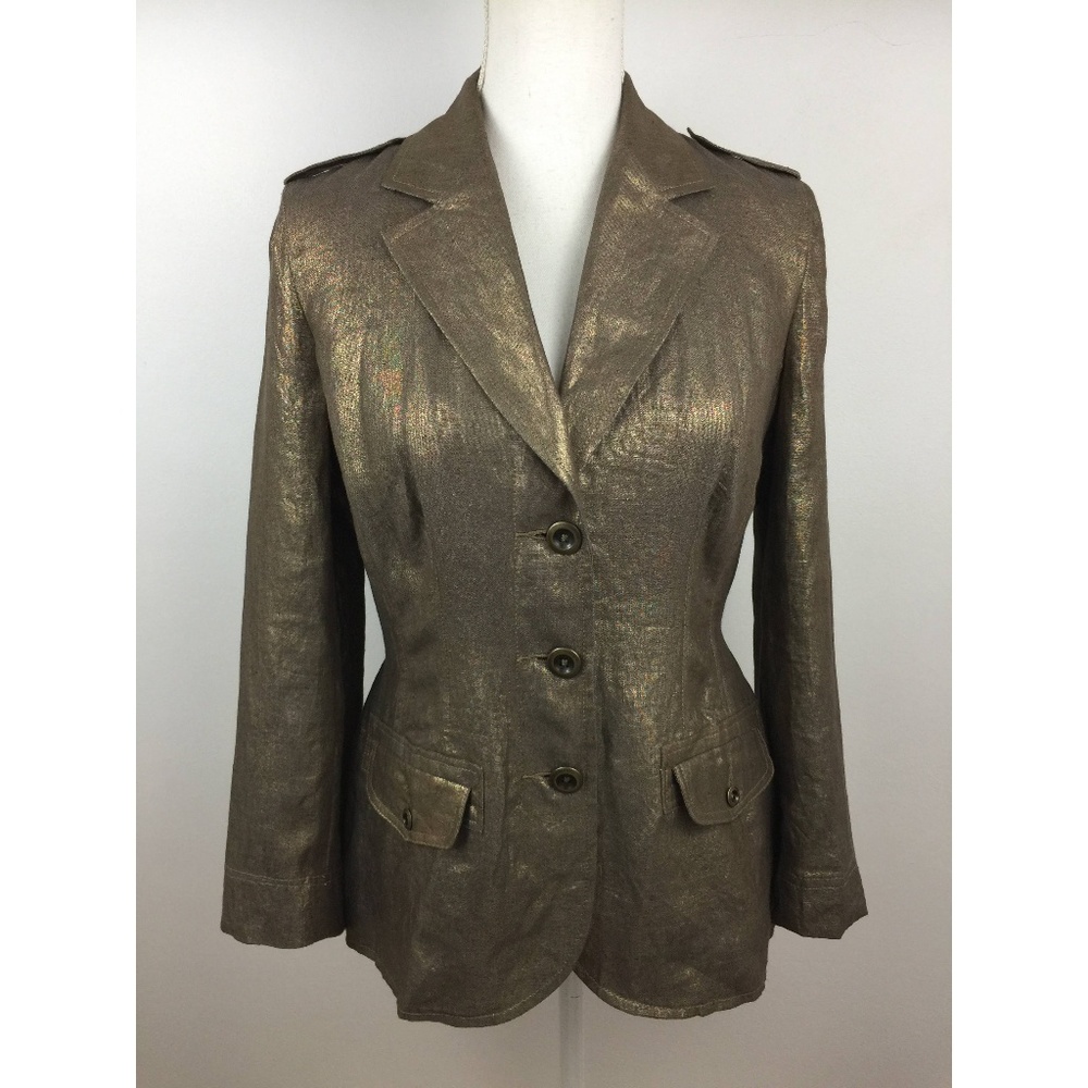 Sutton Studio Copper Linen Women's Jacket 10P